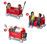 Radio Flyer RF3950 Folding Wagon for kids and cargo, Red
