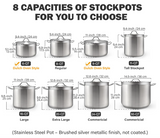 Cooks Standard Stockpots Stainless Steel, 20 Quart Professional Grade Stock Pot with Lid, Silver