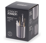 Joseph Joseph 70580 EasyStore Luxe Stainless Steel Toothbrush Caddy, Silver
