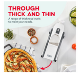 DASH Safe Slice Mandoline With Thickness Adjuster, Grey, Adjustable Size, DSM100