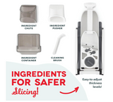 DASH Safe Slice Mandoline With Thickness Adjuster, Grey, Adjustable Size, DSM100