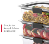 Rubbermaid Brilliance Storage 14-Piece Plastic Lids | BPA Free, Leak Proof Food Container, Clear