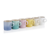 Le Creuset of America PG2018SRB-12MC Sorbet Collection Coffee Mugs (Set Of 6), 11.8", Multicolor