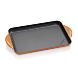 Le Creuset Rectangular Griddle Pan, 32cm, Flame