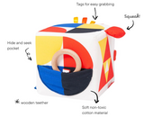 Follies Baby Bauhaus Building Blocks Set - Soft, High Contrast, Developmental Toys - Infant, Toddler - Includes Cube, Ball, Pyramid - Indoor Play