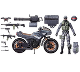 G.I. Joe Classified Series #127, Night Force Jason "Shockwave" Faria & Night Pursuit Cycle, Collectible 6 Inch Action Figure, Vehicle & 17 Accessories