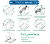 Youeon Pull Out Trash Can Holder Under Cabinet, 16x11x16 Inch Heavy Duty Sink Bin Holder, Adjustable Slide Garbage Shelf, Slider for Kitchen Not Included,Silver