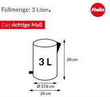 Hailo Pure S Pedal Bin 3 Liters, Kitchen Bin with Lid, Soft-Close Trash Can for Food Waste, Office or Bathroom Use, Compact Waste Bin, Stainless Steel, Made in Germany