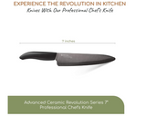Kyocera Professional Chef's Knife, Black Blade, 7Inch