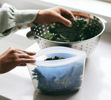 Stasher Premium Silicone Reusable Food Storage Bags, 3-Pack, Clear , Multi-Use Food Storage Bags, Lunch Bag, Travel Containers , BPA Free, Leak-free, Dishwasher-Safe, Eco-friendly