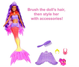 Mermaid Barbie 'Brooklyn' Doll Age 3+ with Phoenix Pet and Accessories, Mermaid Toys with Interchangeable Fins