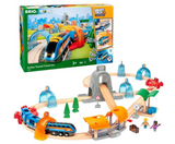 BRIO 33972 Action Tunnel Travel Set - Kids Creative Building Toys and Wooden Toy Train Sets and Wooden Tracks FSC 100% Sustainable | Smart-Tech Sound Tech Toy Full Set