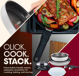 T-fal Ingenio Stainless Steel Cookware Set 13 Piece, Induction, Cookware, Pots and Pans, RV, Camping, Oven, Broil, Dishwasher Safe, Detachable Handle, Silver