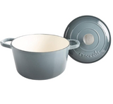 CROCK POT 69143.02 Artisan 7 Quart Enameled Cast Iron Round Dutch Oven, Slate Gray