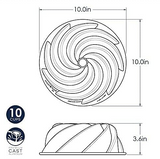 Nordic Ware 80677 Heritage Bundt Pan, One, Gold