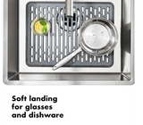 OXO 13138200 Good Grips All-Silicone Sink Mat, LARGE RECTANGLE Silver