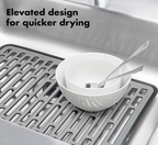 OXO 13138200 Good Grips All-Silicone Sink Mat, LARGE RECTANGLE Silver