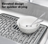 OXO 13138200 Good Grips All-Silicone Sink Mat, LARGE RECTANGLE Silver