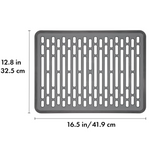 OXO 13138200 Good Grips All-Silicone Sink Mat, LARGE RECTANGLE Silver