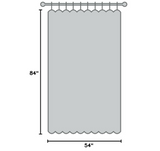 Lush Decor Rosalie Light Filtering Window Curtain Panel Set- Pair- Vintage Farmhouse & French Country Style Curtains - Timeless Dreamy Drape - Romantic Lace Trim - 54" W x 84" L, Blue