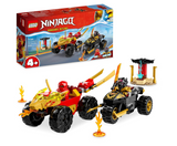 LEGO NINJAGO Kai&Ras's Car&Bike Battle 71789 Building Toy Set (103 Pcs),Multicolor