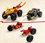 LEGO NINJAGO Kai&Ras's Car&Bike Battle 71789 Building Toy Set (103 Pcs),Multicolor