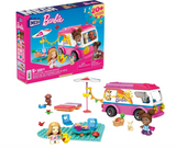 MEGA Barbie Camper Building Toy Vehicle Playset, Adventure DreamCamper with 123 Pieces, 2 Micro-Dolls, Accessories, Pets and Furniture