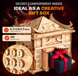 ESC WELT House of Dragon Puzzle Box - Escape Room in a Box - Brain Teaser Games for Adults - 3d Board Games with Hidden Compartment - Gift Box - Cash Puzzles Money Box - Wooden Board Game for Adults