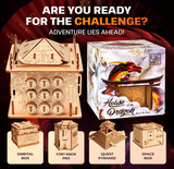 ESC WELT House of Dragon Puzzle Box - Escape Room in a Box - Brain Teaser Games for Adults - 3d Board Games with Hidden Compartment - Gift Box - Cash Puzzles Money Box - Wooden Board Game for Adults