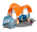 BRIO 33973 Smart Tech Sound Action Tunnel Station | Wooden Toy Train Set for Kids Age 3 and Up