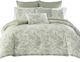 Laura Ashley Home - Twin Duvet Cover Set, Reversible Cotton Bedding with Matching Sham, Lightweight Home Decor for All Seasons (Natalie Sage, Twin)