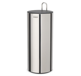 Joseph Joseph EasyStore Luxe Stainless Steel Concealed Toilet Paper Holder Stand Storage with Lid, Hods up to 3 Rolls