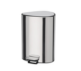 Joseph Joseph EasyStore Luxe Stainless Steel 5 Liter Pedal Trash Can with Bin Liner Storage, Soft-Close Lid, Removable Inner Bucket, for Bathroom, Bedroom, Office