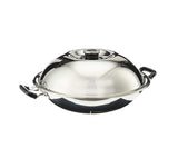 Zebra Technologies 176202 Stainless Steel Chinese Wok With Lid and Steamer, 42cm