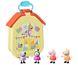 Peppa Pig Peppaâs Party Carry Case Playset with Fold-Up House and 4 Figures, Preschool Toys for Boys & Girls, Christmas Gift Toys For Kids Ages 3+