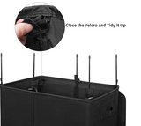 WOWLIVE 154L Double Laundry Hamper with Lid and Removable Laundry Bags, Large Dirty Clothes Hamper 2 section Collapsible Laundry Basket Dorm Room Storage for Bedroom, Bathroom, College, Black