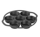 Commercial Chef Cast Iron Biscuit Pan, Pre-seasoned Biscuit Pan for Camping or Indoor, Ready to Use Cast Iron Cookware for Biscuits, Muffins