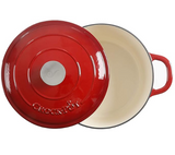 Crock-Pot Artisan Round Enameled Cast Iron Dutch Oven, 3-Quart, Gradient Red