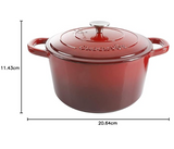 Crock-Pot Artisan Round Enameled Cast Iron Dutch Oven, 3-Quart, Gradient Red