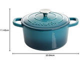 Crock-Pot Artisan Round Enameled Cast Iron Dutch Oven, 3-Quart, Gradient Teal