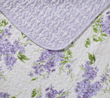 Laura Ashley - Queen Quilt Set, Reversible Cotton Bedding with Matching Shams, Lightweight Decor for All Seasons (Keighley Lilac, Queen)