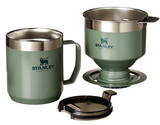STANLEY Perfect Brew Pour Over Set | 12 oz Camp Mug with Lid Included | Drip Coffee Maker with Reusable Filter | Insulated Stainless Steel | BPA-Free | Hammertone Green