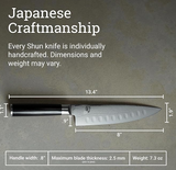 Shun Classic 8-inches Chef's Knife with Scallops Brown
