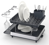 Joseph Joseph 851647 Dish Drying Rack, 2 Tiers, Dish Stand, For Kitchen Counters, Excel Steel, Dish Rack, Stainless Steel