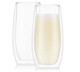 BODUM SKAMAL Set of 2 Double Walled Champagne Glasses, 0.2 L