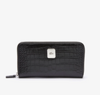 Lacoste NF3590TU Amelia Large Zippered Embossed Leather Wallet