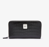 Lacoste NF3590TU Amelia Large Zippered Embossed Leather Wallet