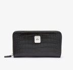 Lacoste Amelia Large Zippered Embossed Leather Wallet