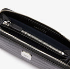 Lacoste Amelia Large Zippered Embossed Leather Wallet