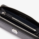 Lacoste NF3590TU Amelia Large Zippered Embossed Leather Wallet
